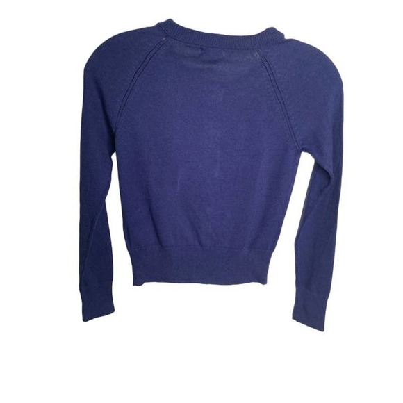 Cat & Jack Girl Navy Cardigan Sz 7/8 - Picture 2 of 4